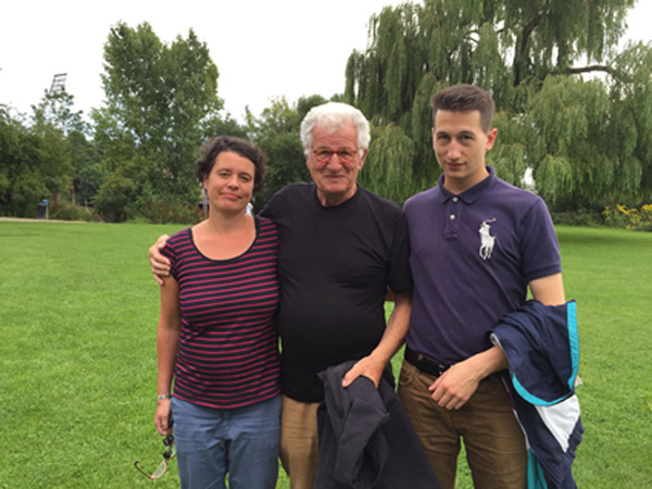 Kim, Karlo and Fabian Joura in Bremen, Germany in August 2015. Coco was in Italy during my visit.