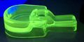 Uranium Glass Forbes tray fluorescing