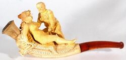 This meerschaum cheroot holder leaves nothing to the imagination. Courtesy, dangerousminds.net