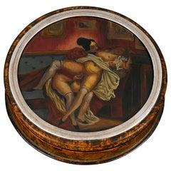 Snuffboxes were also ideally suited for painting suggestive and erotic imagery on the cover and on the inside. Courtesy, 1stdibs.com