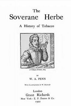 Title Plate, The Soverane Herbe, a history of tobacco