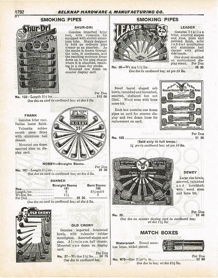 From a 1940 Belknap Hardware & Manufacturing Co. Catalog showing Leader Pipes with LHS Logo