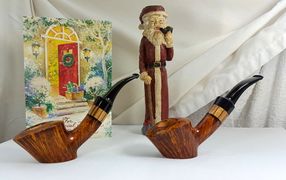 2017 Christmas Pipe Pair, Zebra wood accents to match the truck this year