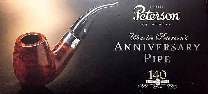 Peterson's 140th Anniversary Pipe (A rare straight-grained example), courtesy Dennis Dreyer Collection