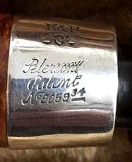Silver stamping showing 2nd patent number & date