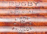 Comoy's made RUGBY, with Made in France Rugby shaped stamp
