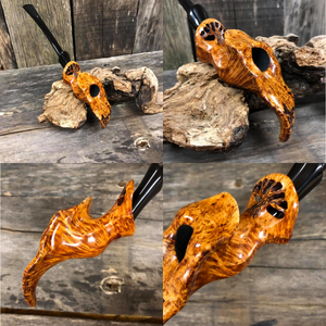 An Edwin pipe made in 2019 invokes melting wax, albeit in a more extreme manner than is found in Italian brands such as Caminetto or Ser Jacopo.