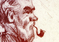 Van Gogh, Drawing of Man with Pipe