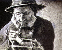 Van Gogh - Old Fisherman with Pipe and Coal Stove